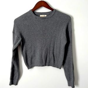 Grey long sleeved crop top